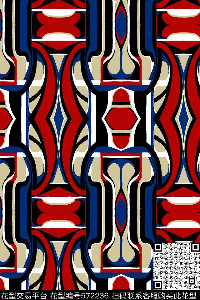 几何男装家纺传统印花华亿平台下载（图片编号: 572236） - 瓦栏（Walan）