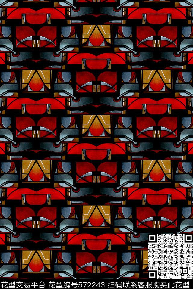 复古几何男装传统印花华亿平台下载（图片编号: 572243） - 瓦栏（Walan）