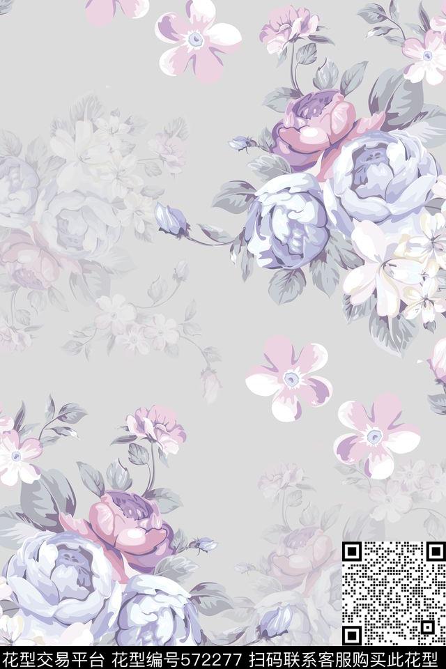 花卉家纺服装传统印花华亿平台下载（图片编号: 572277） - 瓦栏（Walan）