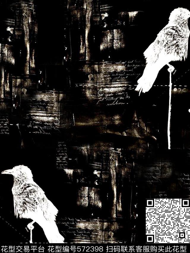 时尚潮流大牌鸟数码印花华亿平台下载（图片编号: 572398） - 瓦栏（Walan）