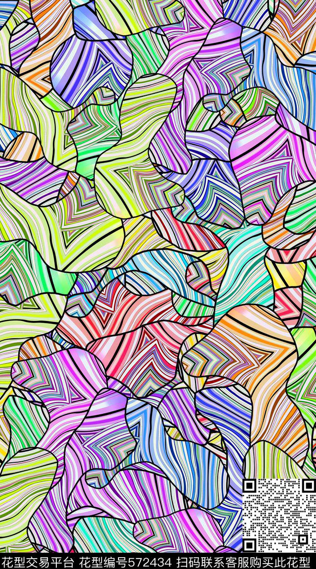 创意服装渐变传统印花华亿平台下载（图片编号: 572434） - 瓦栏（Walan）