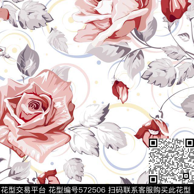 时尚小清新花卉服装家纺传统印花华亿平台下载（图片编号: 572506） - 瓦栏（Walan）