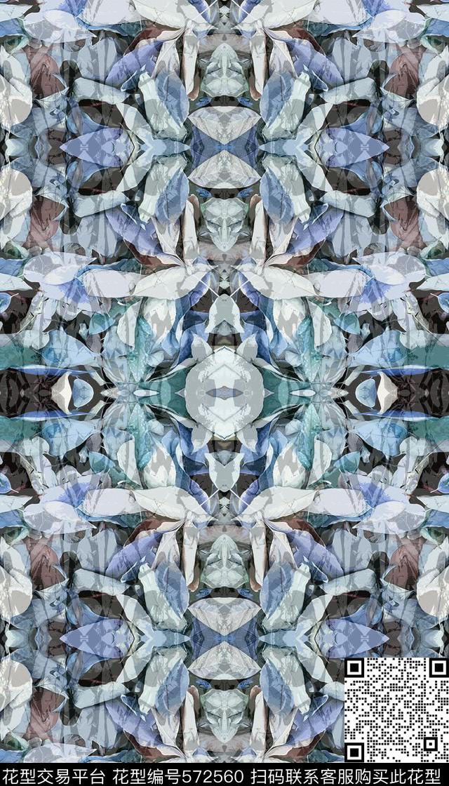 时尚秋叶树叶数码印花华亿平台下载（图片编号: 572560） - 瓦栏（Walan）