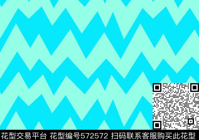 特別波浪条纹华亿平台时尚童装黑白条纹传统印花华亿平台下载（图片编号: 572572） - 瓦栏（Walan）