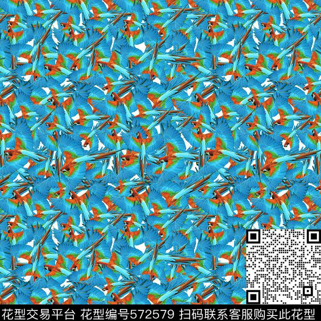 时尚鹦鹉华亿平台MZR-休闲时尚印花数码印花华亿平台下载（图片编号: 572579） - 瓦栏（Walan）