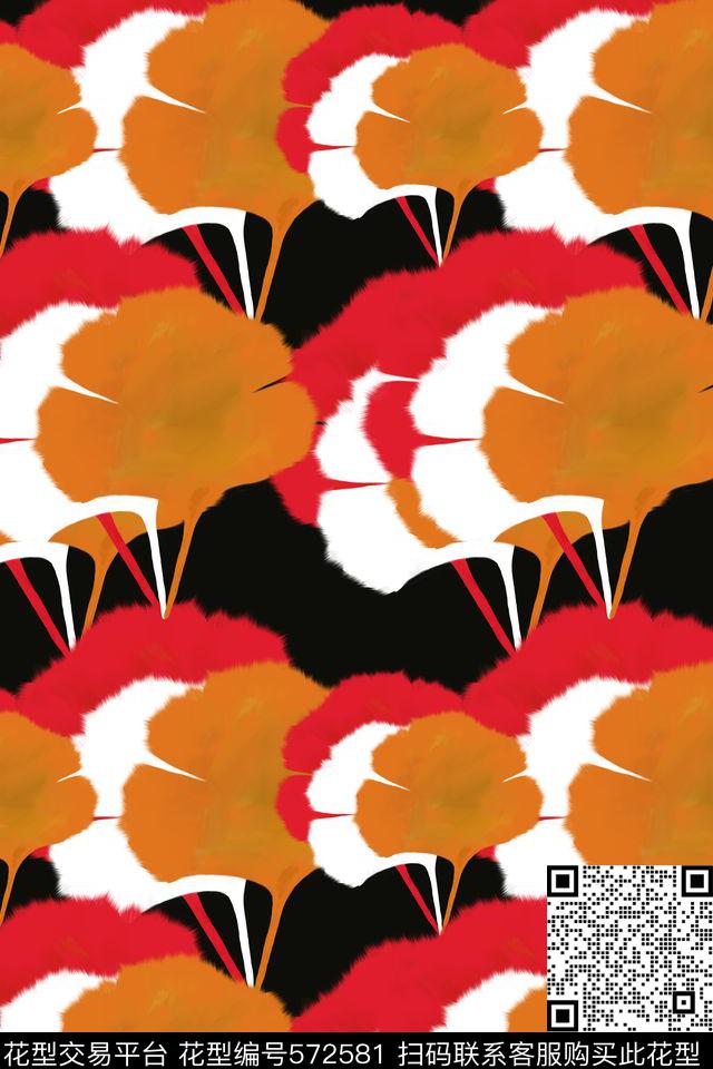 创意树叶图案传统印花华亿平台下载（图片编号: 572581） - 瓦栏（Walan）