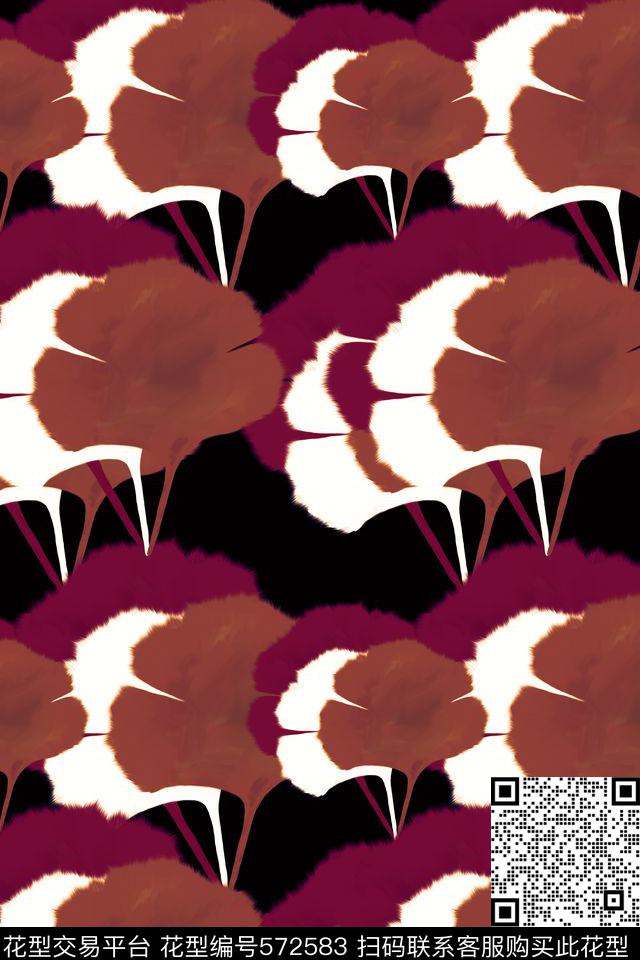 创意树叶图案传统印花华亿平台下载（图片编号: 572583） - 瓦栏（Walan）