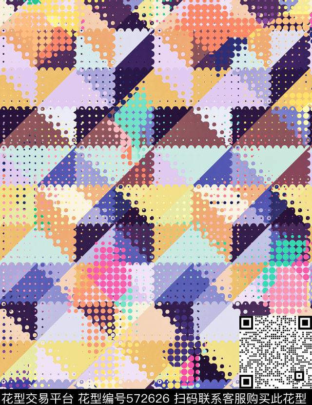 几何圆点B-抽象纹理/Abstract传统印花华亿平台下载（图片编号: 572626） - 瓦栏（Walan）