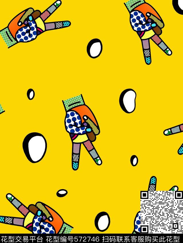 时尚潮流趣味卡通女装裙传统印花华亿平台下载（图片编号: 572746） - 瓦栏（Walan）