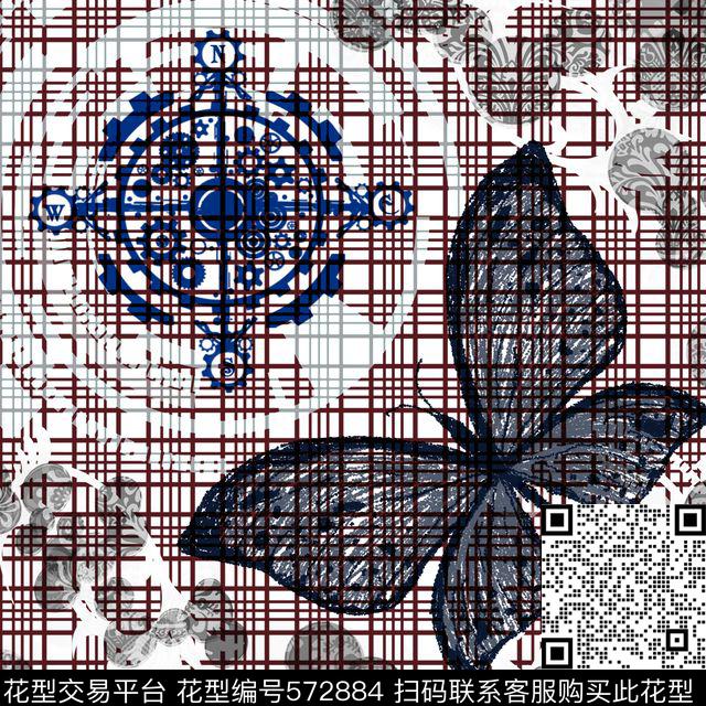 零点--泳装格子创新传统印花华亿平台下载（图片编号: 572884） - 瓦栏（Walan）