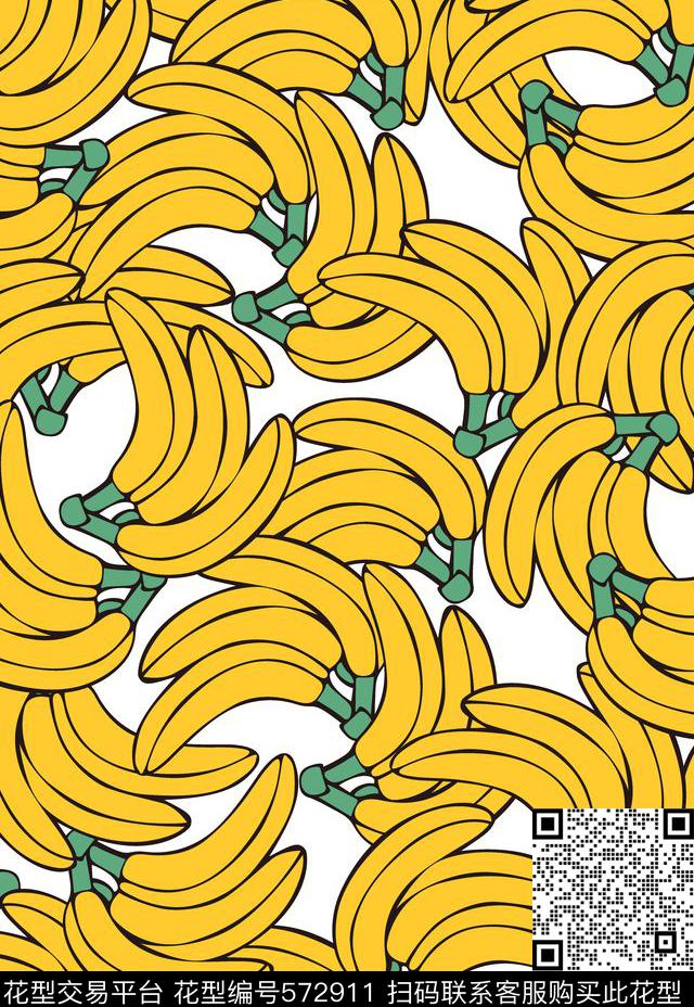 卡通家纺香蕉传统印花华亿平台下载（图片编号: 572911） - 瓦栏（Walan）