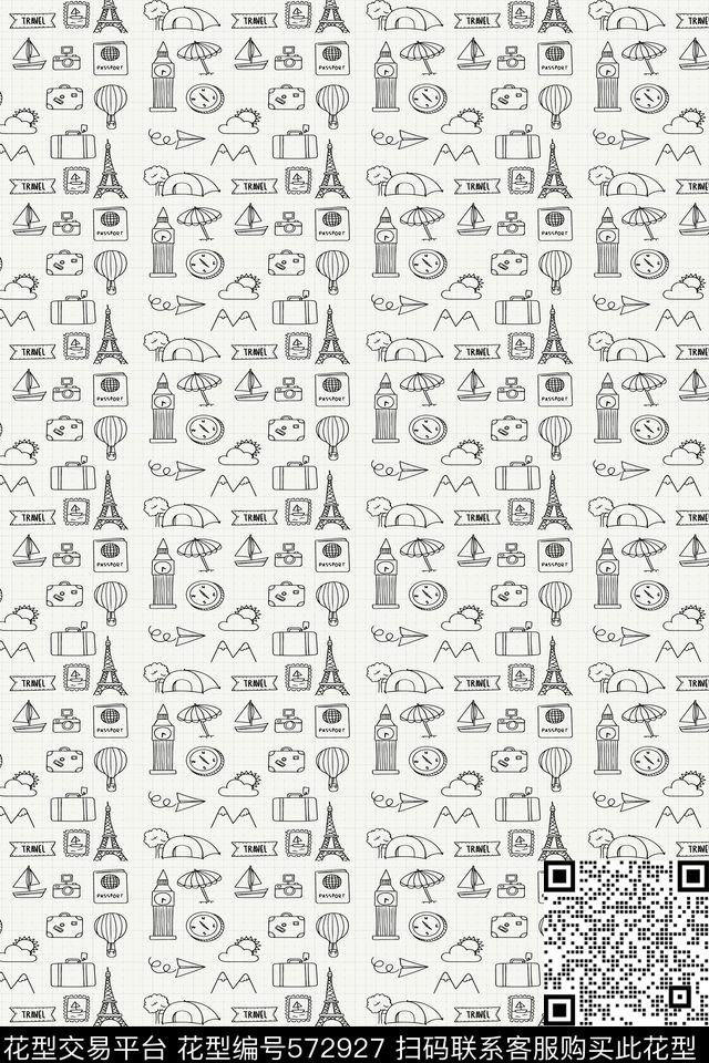 童趣可爱手绘传统印花华亿平台下载（图片编号: 572927） - 瓦栏（Walan）