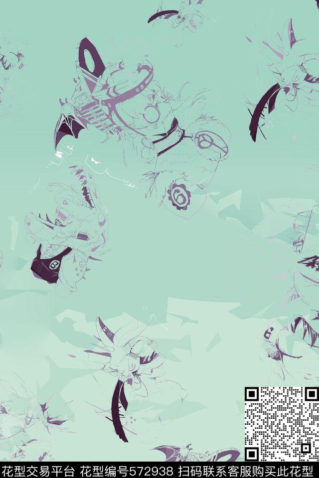 童趣清新插画传统印花华亿平台下载（图片编号: 572938） - 瓦栏（Walan）