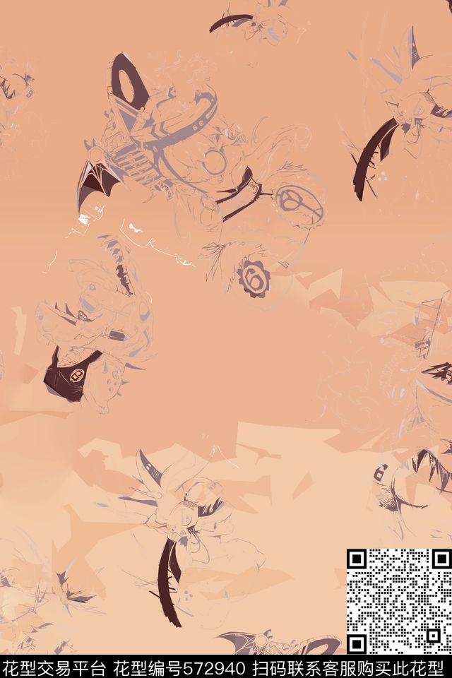 童趣清新插画传统印花华亿平台下载（图片编号: 572940） - 瓦栏（Walan）