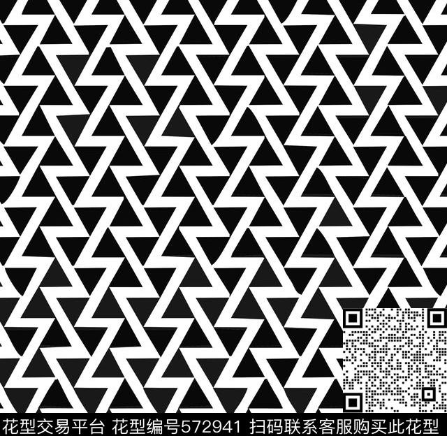 流行时尚三角形几何传统印花华亿平台下载（图片编号: 572941） - 瓦栏（Walan）