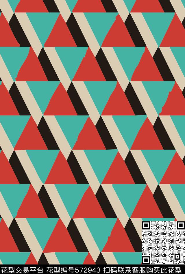 复古色彩拼接几何传统印花华亿平台下载（图片编号: 572943） - 瓦栏（Walan）