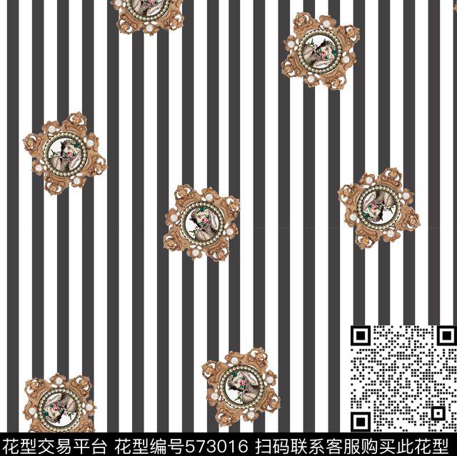 宫廷黑白欧式数码印花华亿平台下载（图片编号: 573016） - 瓦栏（Walan）