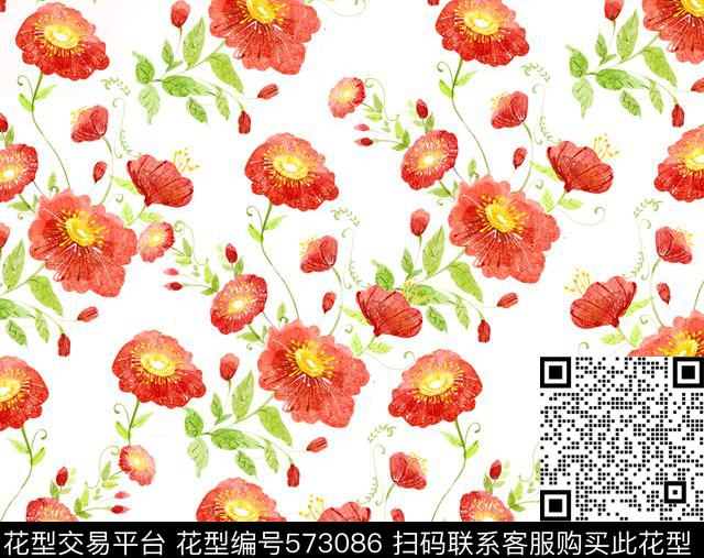 花朵向日葵植物数码印花华亿平台下载（图片编号: 573086） - 瓦栏（Walan）