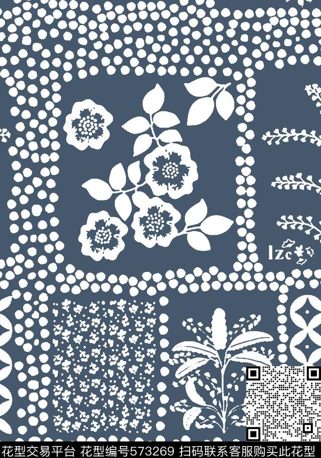 时尚潮流森女系波点小碎花传统印花华亿平台下载（图片编号: 573269） - 瓦栏（Walan）