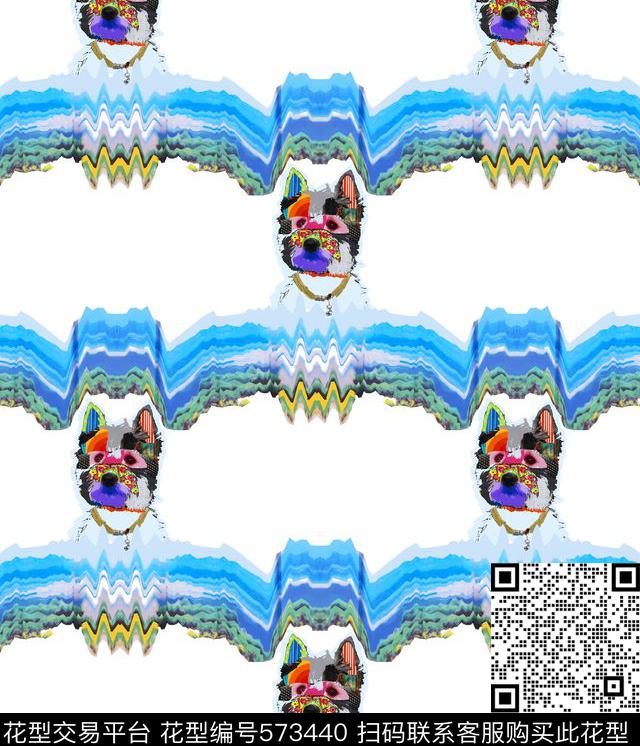 时尚潮流大牌纹理条纹数码印花华亿平台下载（图片编号: 573440） - 瓦栏（Walan）