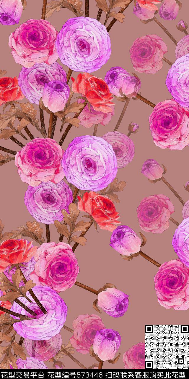 时尚原创流行数码印花华亿平台下载（图片编号: 573446） - 瓦栏（Walan）