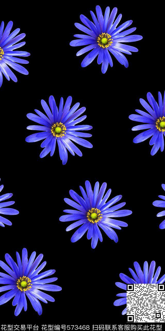 真花玫瑰满版数码印花华亿平台下载（图片编号: 573468） - 瓦栏（Walan）