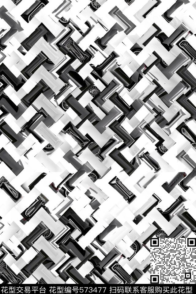 炫彩几何数码印花华亿平台下载（图片编号: 573477） - 瓦栏（Walan）