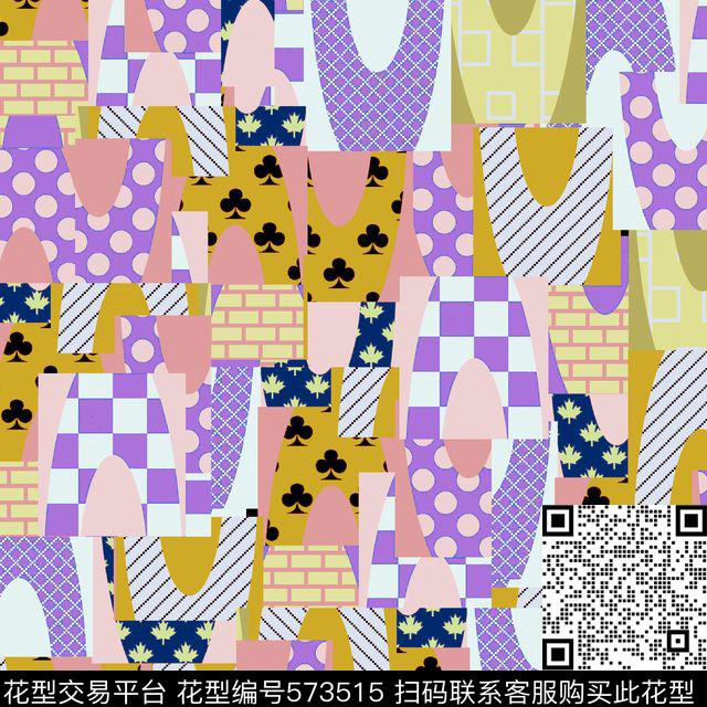 抽象传统华亿平台几何数码印花华亿平台下载（图片编号: 573515） - 瓦栏（Walan）