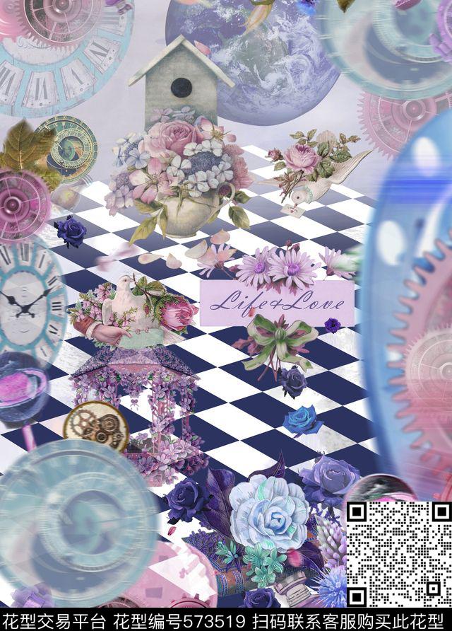 大牌定位格子数码印花华亿平台下载（图片编号: 573519） - 瓦栏（Walan）