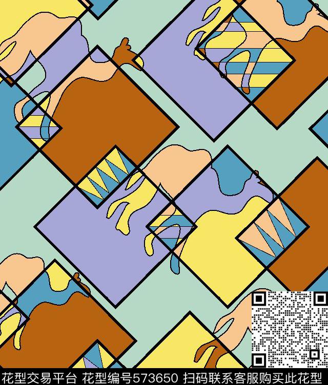 几何非洲骆驼传统印花华亿平台下载（图片编号: 573650） - 瓦栏（Walan）