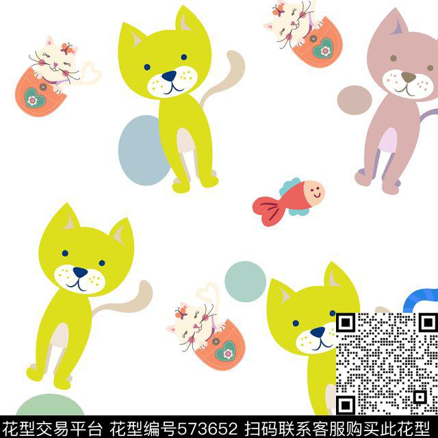 流行时尚卡通趣味动物传统印花华亿平台下载（图片编号: 573652） - 瓦栏（Walan）