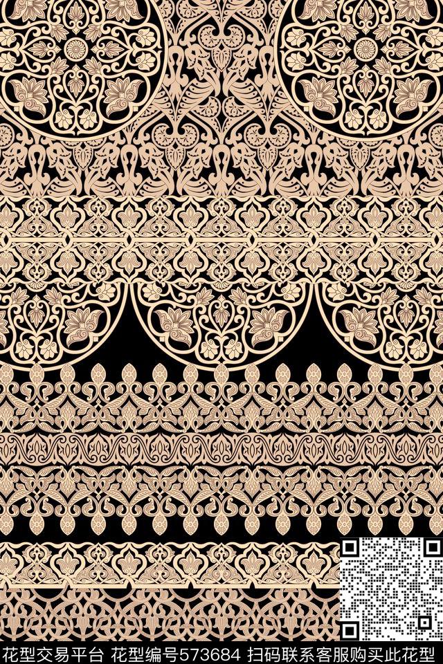 地毯花纹复古花纹传统印花华亿平台下载（图片编号: 573684） - 瓦栏（Walan）