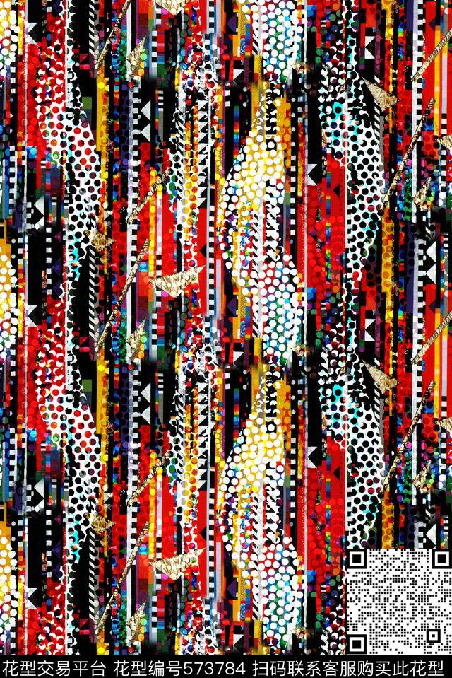 民族风波西米亚风几何数码印花华亿平台下载（图片编号: 573784） - 瓦栏（Walan）