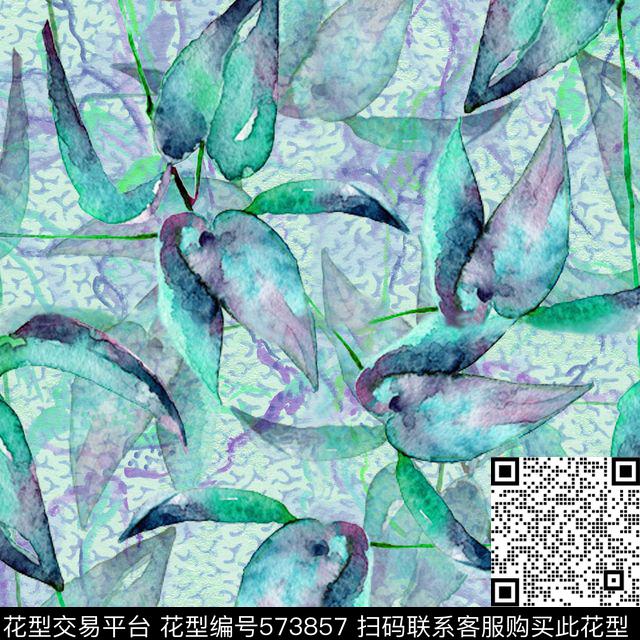 藤蔓田园小清新数码印花华亿平台下载（图片编号: 573857） - 瓦栏（Walan）