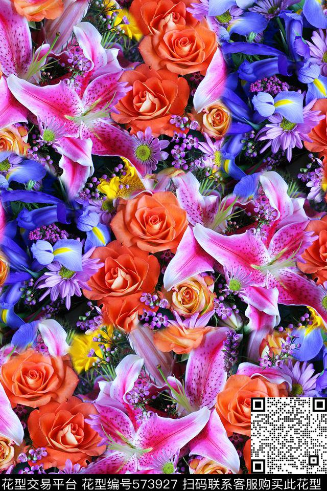 春夏华亿平台花卉家纺印花数码印花华亿平台下载（图片编号: 573927） - 瓦栏（Walan）
