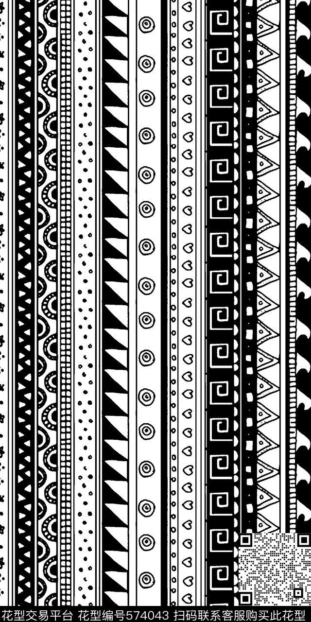 条纹格纹几何传统印花华亿平台下载（图片编号: 574043） - 瓦栏（Walan）