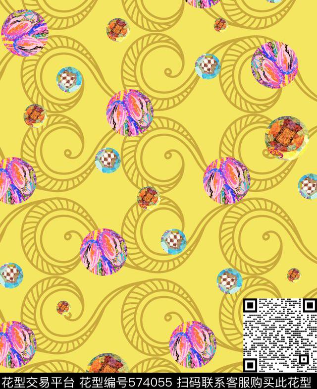 民族风波点几何传统印花华亿平台下载（图片编号: 574055） - 瓦栏（Walan）