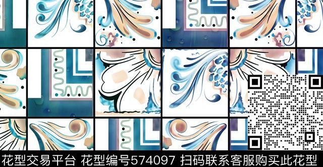 欧美时尚潮流数码印花华亿平台下载（图片编号: 574097） - 瓦栏（Walan）