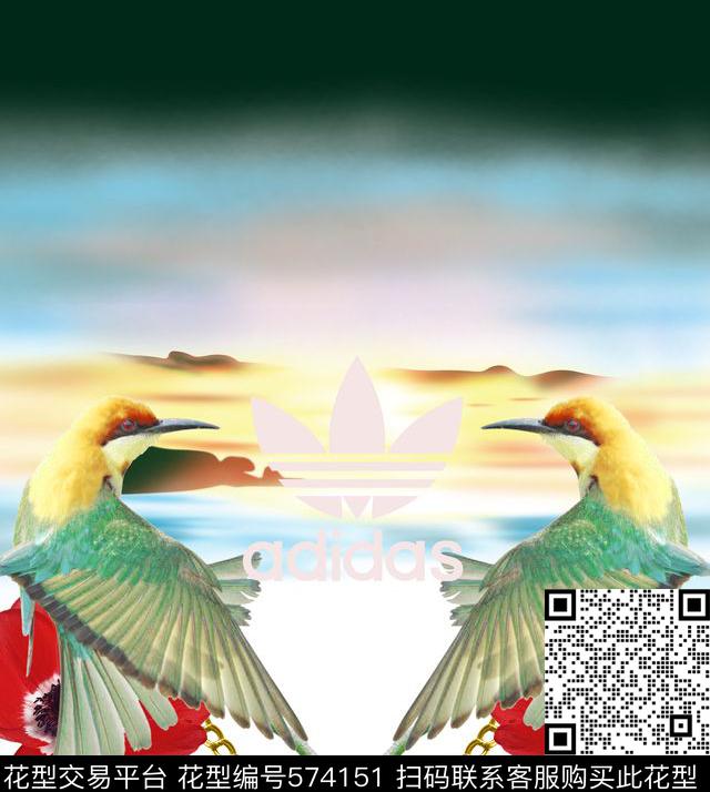 欧美时尚潮流数码印花华亿平台下载（图片编号: 574151） - 瓦栏（Walan）