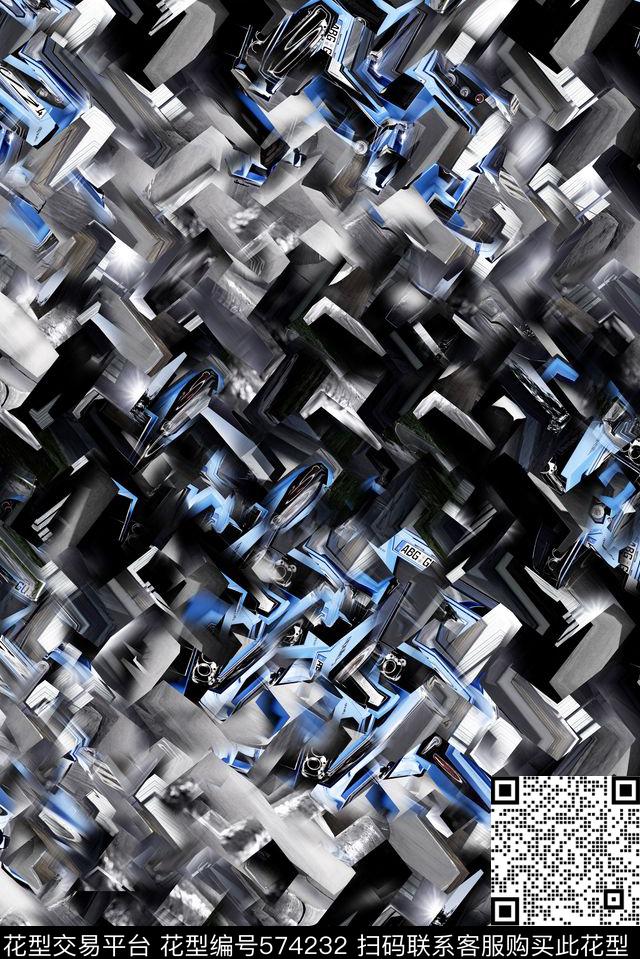 炫彩几何数码印花华亿平台下载（图片编号: 574232） - 瓦栏（Walan）