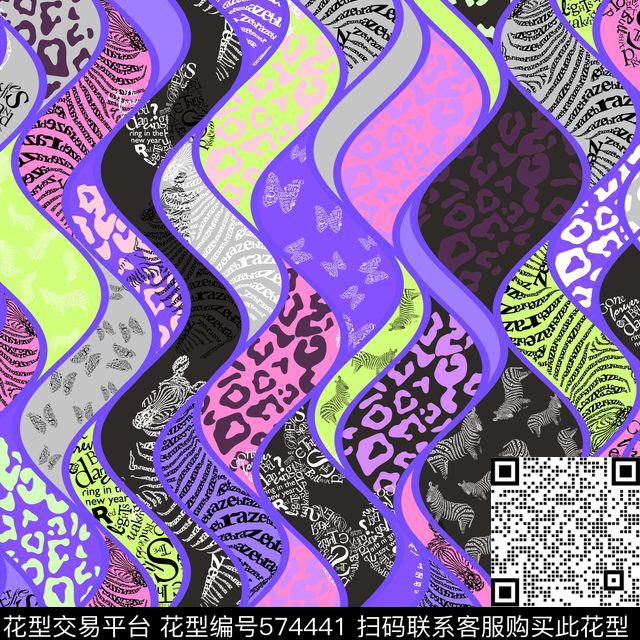 2016流行风几何豹纹动物字母几何艺术传统印花华亿平台下载（图片编号: 574441） - 瓦栏（Walan）