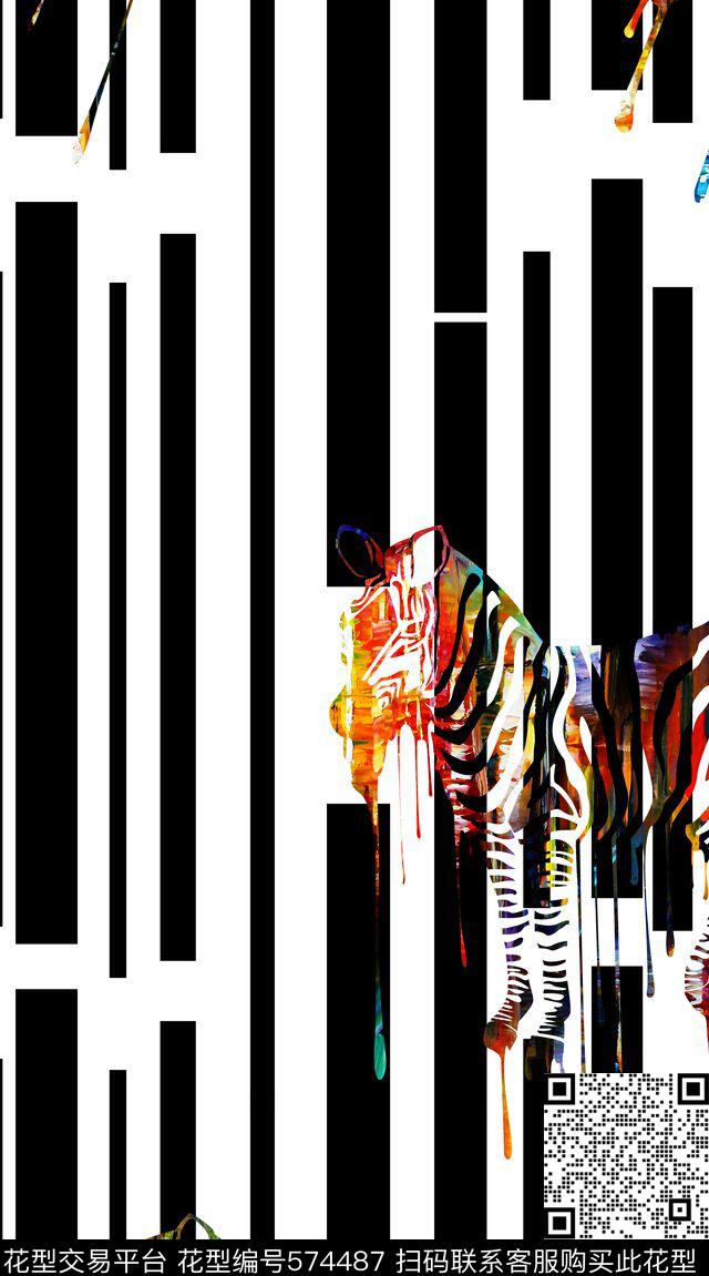 休闲时尚抽象炫彩动物纹理几何黑白简洁黑白简洁线条炫彩抽象动物服装面料华亿平台数码印花华亿平台下载（图片编号: 574487） - 瓦栏（Walan）