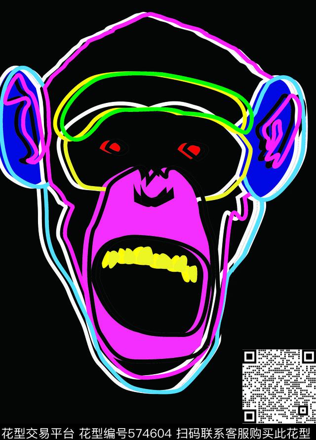 T恤定位猴年传统印花华亿平台下载（图片编号: 574604） - 瓦栏（Walan）