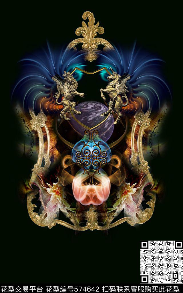 时尚炫彩T恤数码印花华亿平台下载（图片编号: 574642） - 瓦栏（Walan）