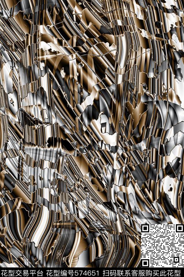 解构潮流金属数码印花华亿平台下载（图片编号: 574651） - 瓦栏（Walan）