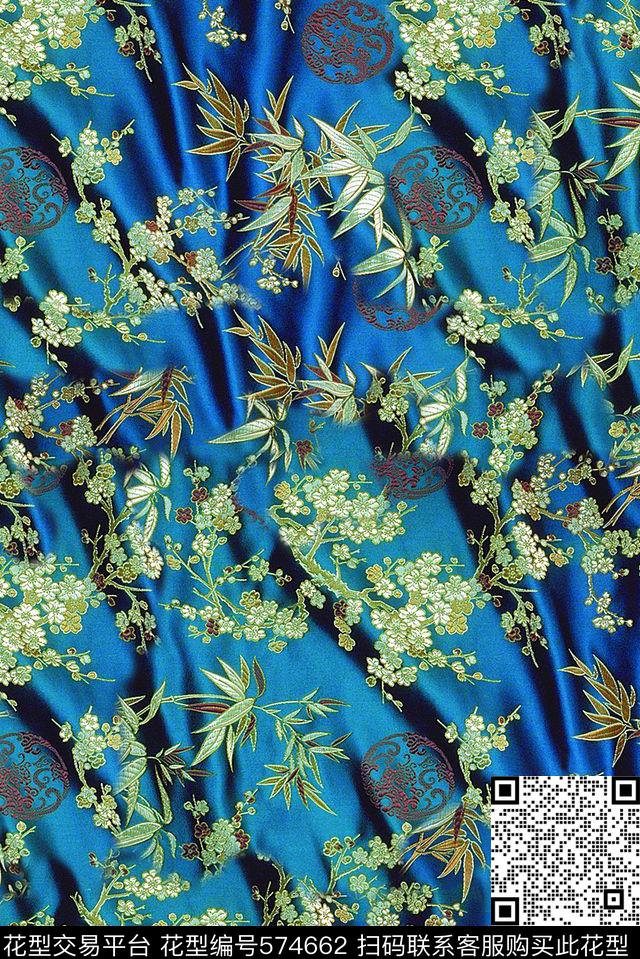 丝绸女装印花沙发布数码印花华亿平台下载（图片编号: 574662） - 瓦栏（Walan）