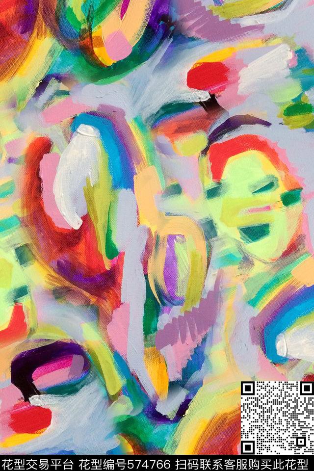 油画绘画色彩外套华亿平台抽象数码印花华亿平台下载（图片编号: 574766） - 瓦栏（Walan）