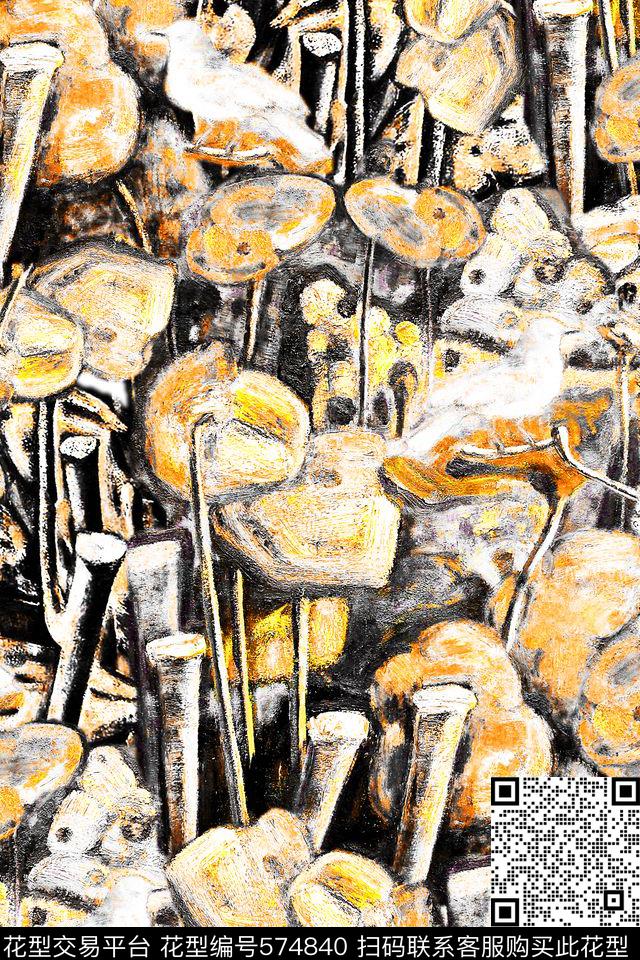 男装卫衣衬衫女装短裤连衣裙原创手绘抽象艺术创意几何油画石头H【抽象】数码印花华亿平台下载（图片编号: 574840） - 瓦栏（Walan）