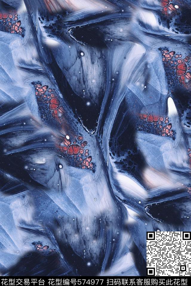 时尚大牌欧美风格地表油画数码印花华亿平台下载（图片编号: 574977） - 瓦栏（Walan）