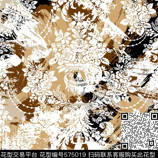 休闲笔刷欧式华亿平台传统印花华亿平台下载（图片编号: 575019） - 瓦栏（Walan）